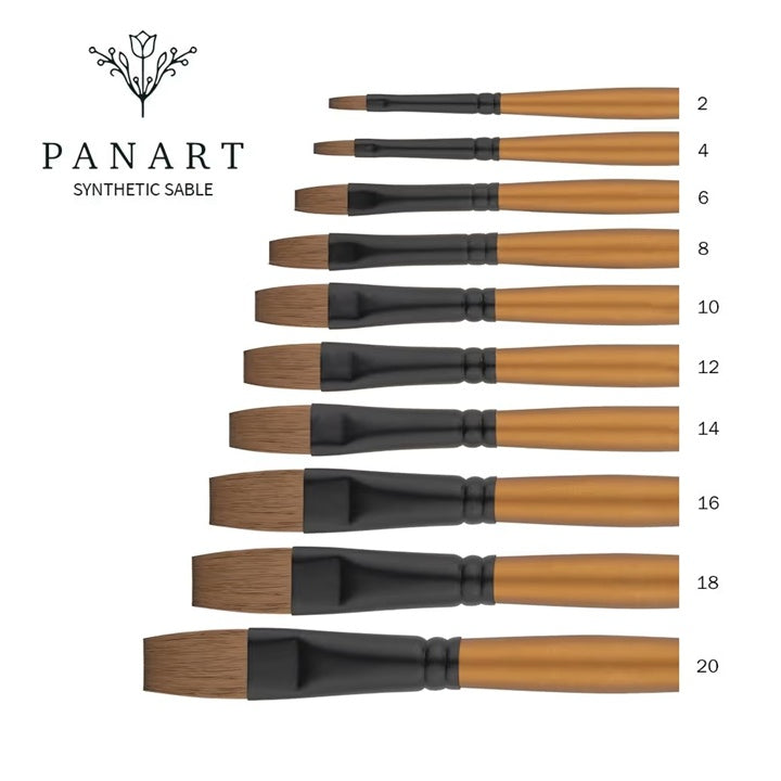 PanArt 1121 plat aquarelpenseel, marterhaarimitatie – afbeelding 2
