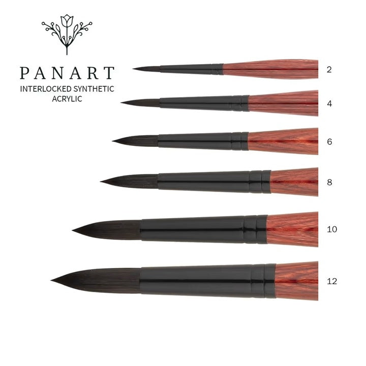 PanArt 3302 rond acrylpenseel, synthetisch haar – afbeelding 2