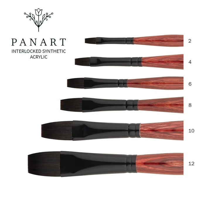 PanArt 3322 plat acrylpenseel, synthetisch haar – afbeelding 2