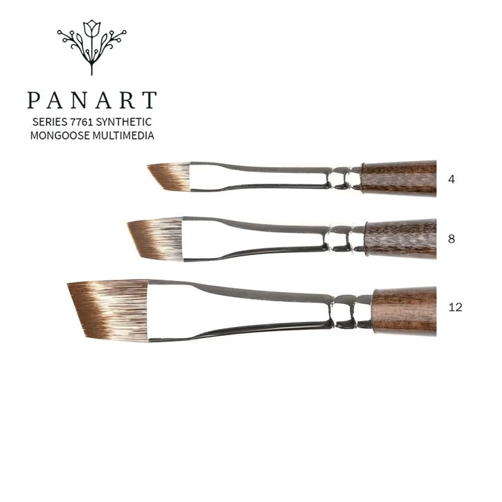 PanArt 7761 schuin penseel, synthetisch mangoestehaar, maat 4–16