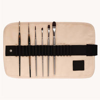 PanArt ATL-03 penselenset in oprolbaar etui, 6 stuks