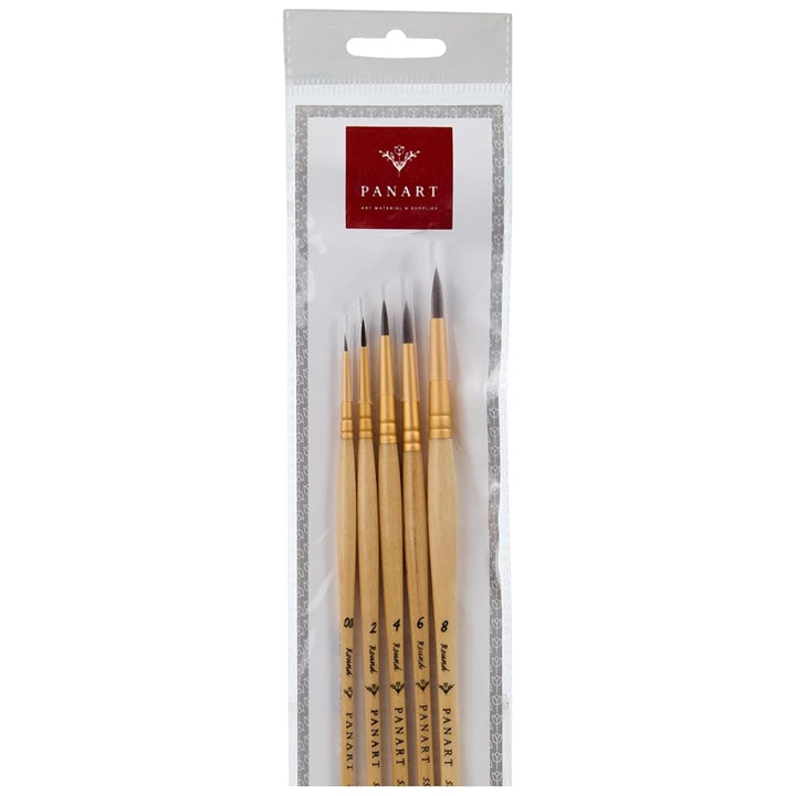 PanArt ES-01 penselenset, 5 ronde penselen – afbeelding 2