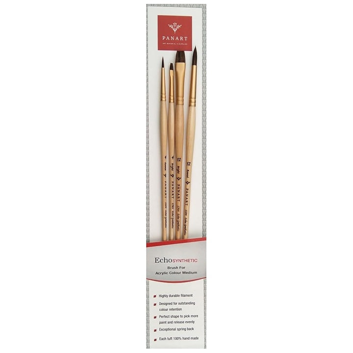 PanArt ES-03 penselenset, 2 ronde en 2 platte penselen