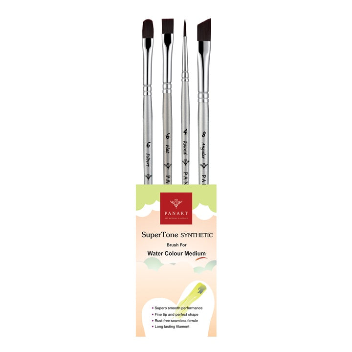 PanArt SuperTone aquarelpenselenset, 4 stuks