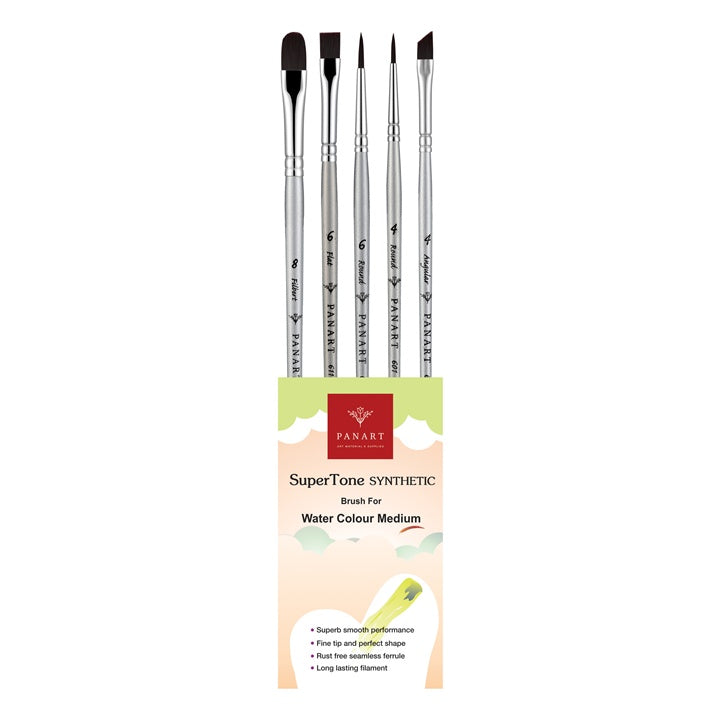 PanArt SuperTone ATL-04 aquarelpenselenset, 5 stuks