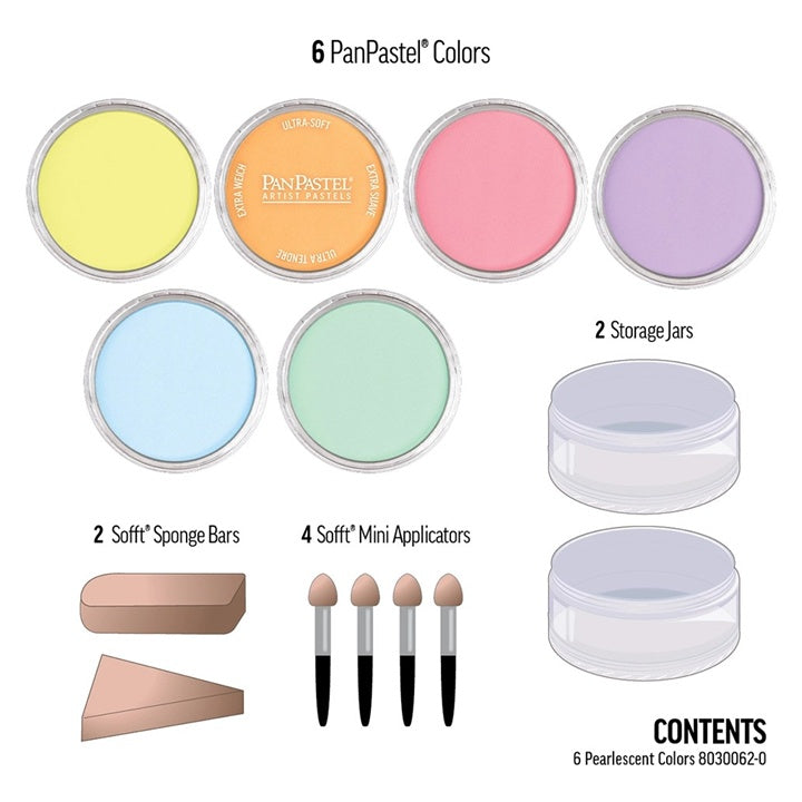 Golden PanPastel parelmoer softpastels, set van 6 – afbeelding 3