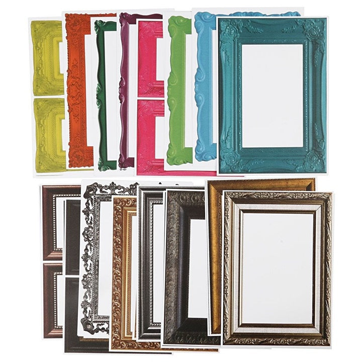 Paper Frames, Various Colors, Set of 64