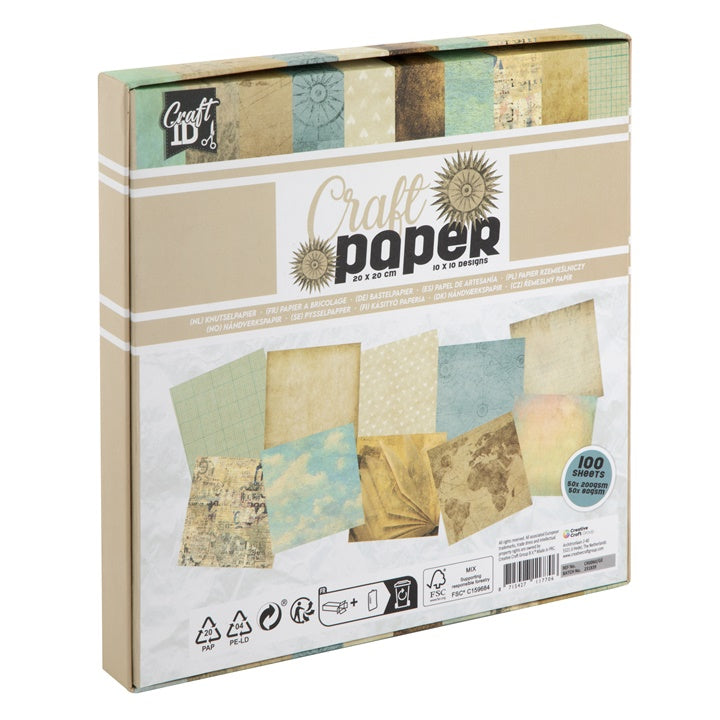 Nassau scrapbookpapier beige tinten 20 × 20 cm, 100 vel – afbeelding 2