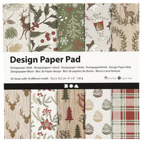 Creativ Company scrapbookpapier met kerstmotieven, 15,2 × 15,2 cm, 50 vel