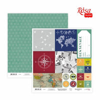 Rosa scrapbookpapier Make your journey 30,48 × 30,48 cm