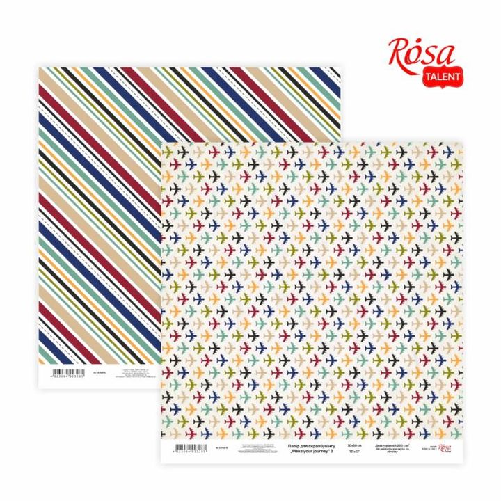 Rosa scrapbookpapier Make your journey 30,48 × 30,48 cm – afbeelding 3