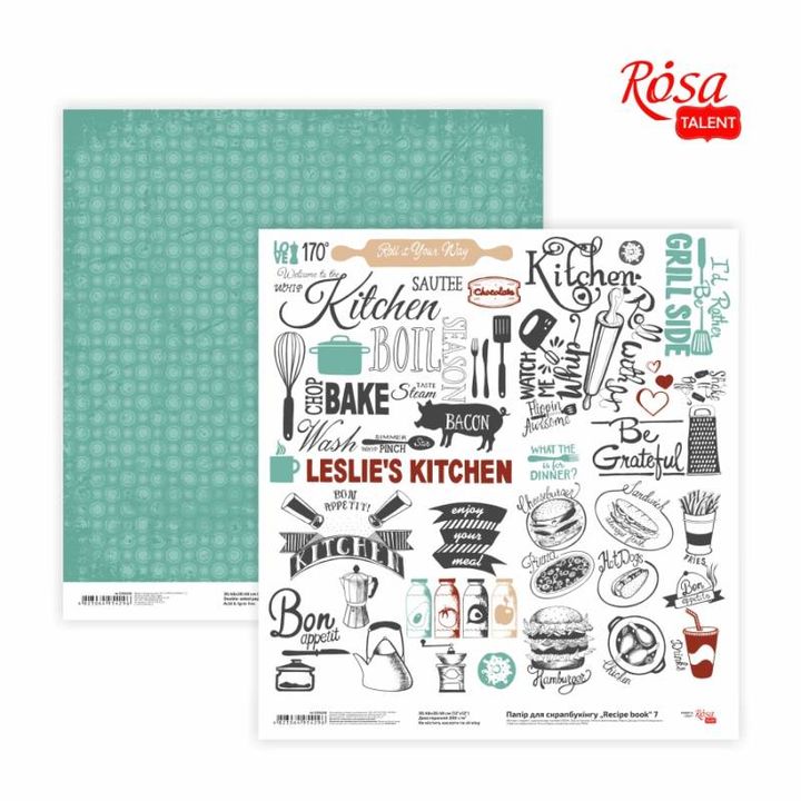Scrapbookpapier Rosa Recipe book, 30,48 × 30,48 cm, 200 g/m² – afbeelding 5