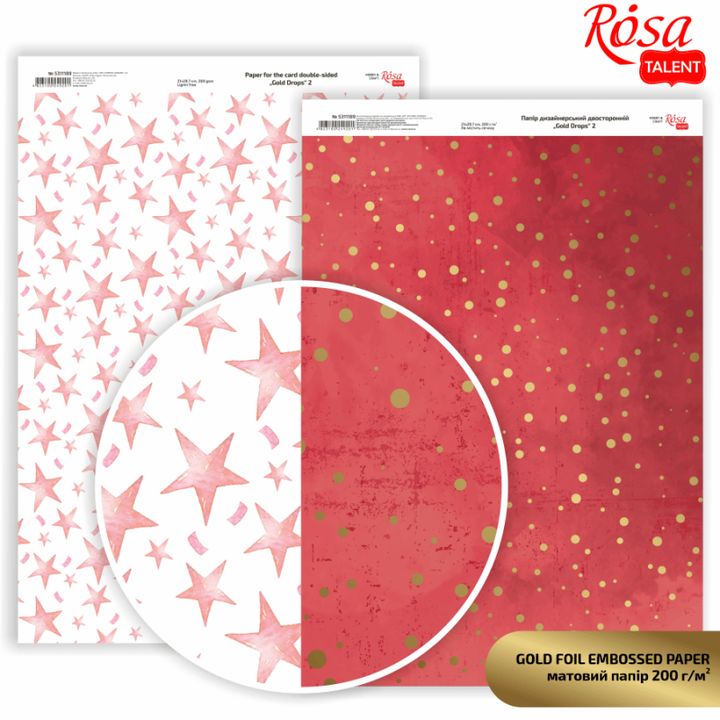 Scrapbookpapier Rosa Drops, A4, 200 g/m² – afbeelding 4