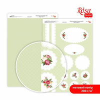 Rosa scrapbookpapier Magic roses A4, 200 g/m² – afbeelding 4