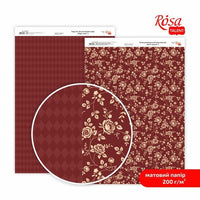 Rosa scrapbookpapier Magic roses A4, 200 g/m² – afbeelding 5