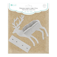 DP Craft papieren rendier kerstdecoratie, 20 × 17 cm