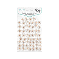 DP Craft papieren bloemetjes wit, ca. 10 mm, 60 stuks