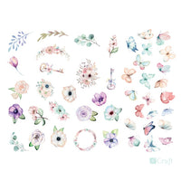 DP Craft papieren die-cuts Boho bloemen en vlinders, 50 stuks
