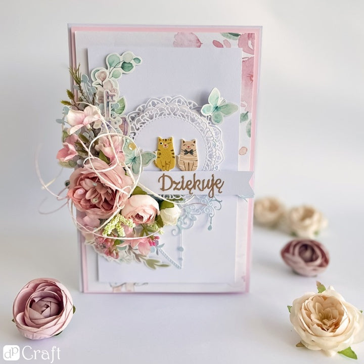 DP Craft papieren die-cuts Boho bloemen en vlinders, 50 stuks – afbeelding 2