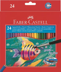 Faber-Castell aquarelpotloden set 24 kleuren in kartonnen doos