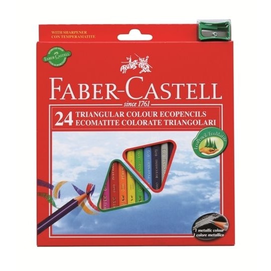 Faber-Castell ECO Triangular kleurpotloden set 24 kleuren