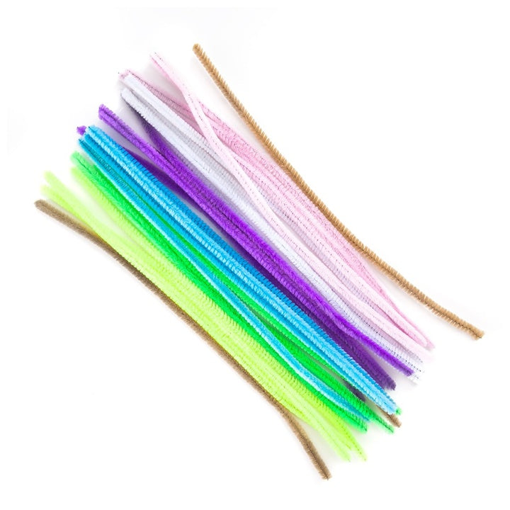 Chenilledraad pastel DP Craft, 30 cm × 8 mm, 25 stuks
