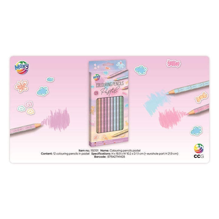 Nassau pastel kleurpotloden, 12 stuks – afbeelding 3