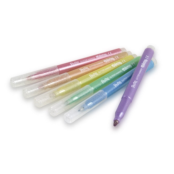 Colorino pastel glitterstiften, set van 6 stuks, 3–5 mm – afbeelding 2