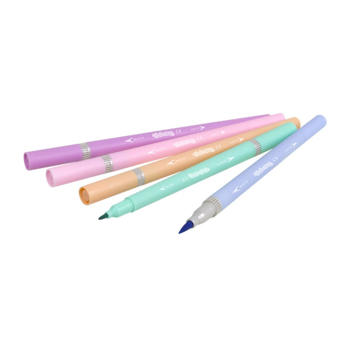 Colorino dubbelzijdige pastelkleurige stiften, 10 stuks – afbeelding 2