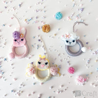 Pluche pompons pastel DP Craft, 90 stuks