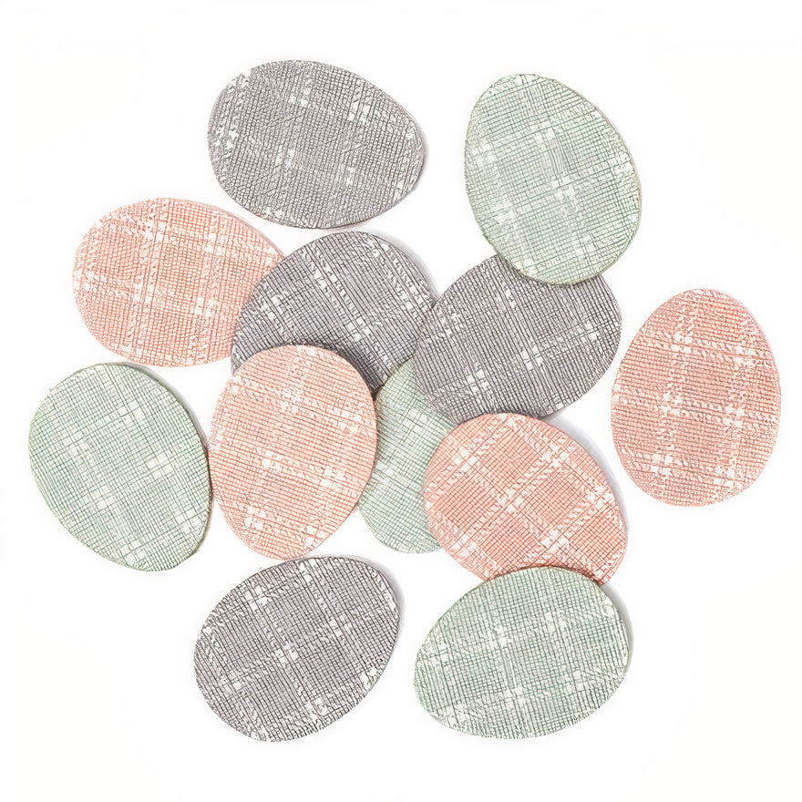 DP Craft vilten stickers paaseieren pastel, 12 stuks
