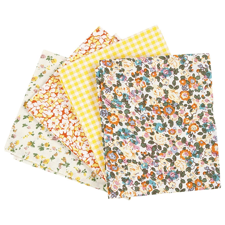 Patchwork Fabric - Yellow - Set of 4 - 45 x 55 cm