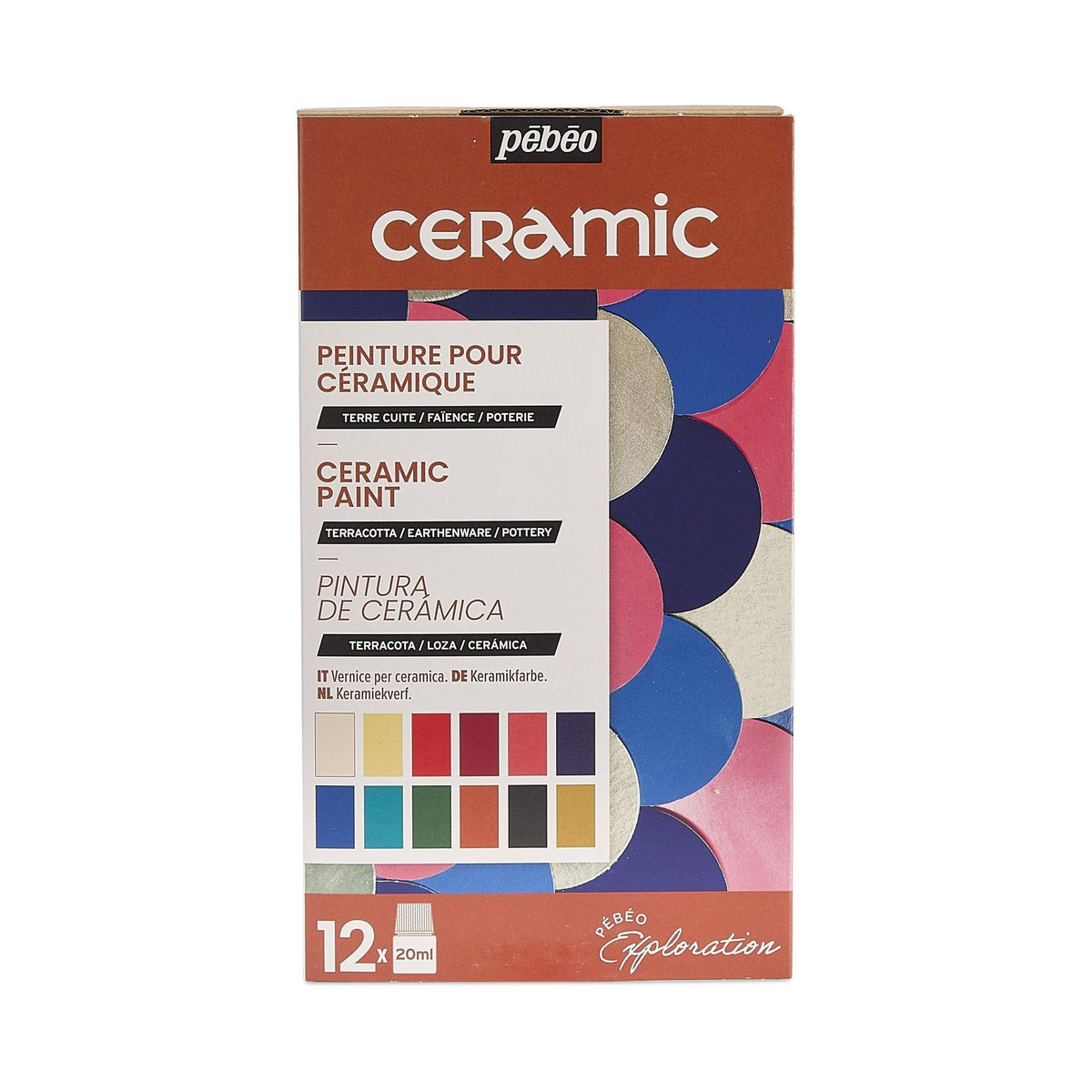 Pébéo Ceramic keramiekverf, set 12 × 20 ml