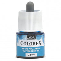 Pébéo Colorex-inkt 45 ml – vloeibare aquarelinkt – Azuur