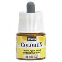 Pébéo Colorex-inkt 45 ml – vloeibare aquarelinkt – Citroengeel