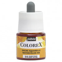 Pébéo Colorex-inkt 45 ml – vloeibare aquarelinkt – Donkergeel