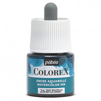 Pébéo Colorex-inkt 45 ml – vloeibare aquarelinkt – Flessengroen