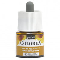 Pébéo Colorex-inkt 45 ml – vloeibare aquarelinkt – Gele oker
