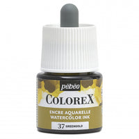 Pébéo Colorex-inkt 45 ml – vloeibare aquarelinkt – Goudgroen