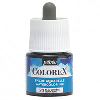 Pébéo Colorex-inkt 45 ml – vloeibare aquarelinkt – Lichtblauw