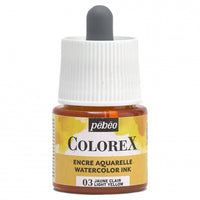 Pébéo Colorex-inkt 45 ml – vloeibare aquarelinkt – Lichtgeel