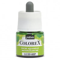 Pébéo Colorex-inkt 45 ml – vloeibare aquarelinkt – Lichtgroen