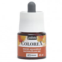 Pébéo Colorex-inkt 45 ml – vloeibare aquarelinkt – Oranje