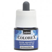 Pébéo Colorex-inkt 45 ml – vloeibare aquarelinkt – Ultramarijnblauw