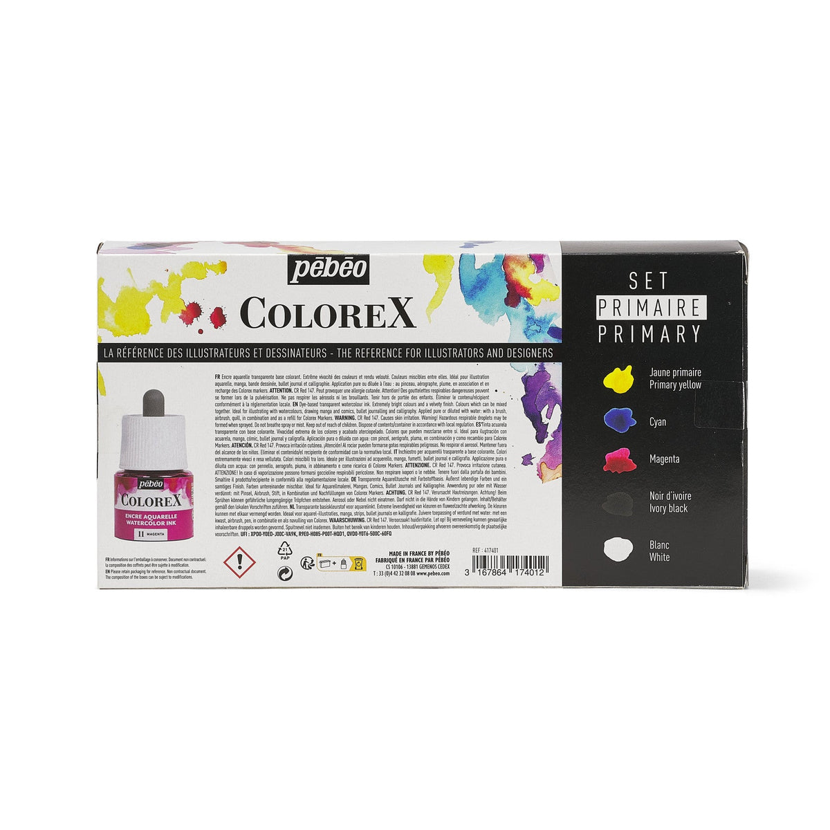 Pébéo Colorex-inkt set 5 × 45 ml