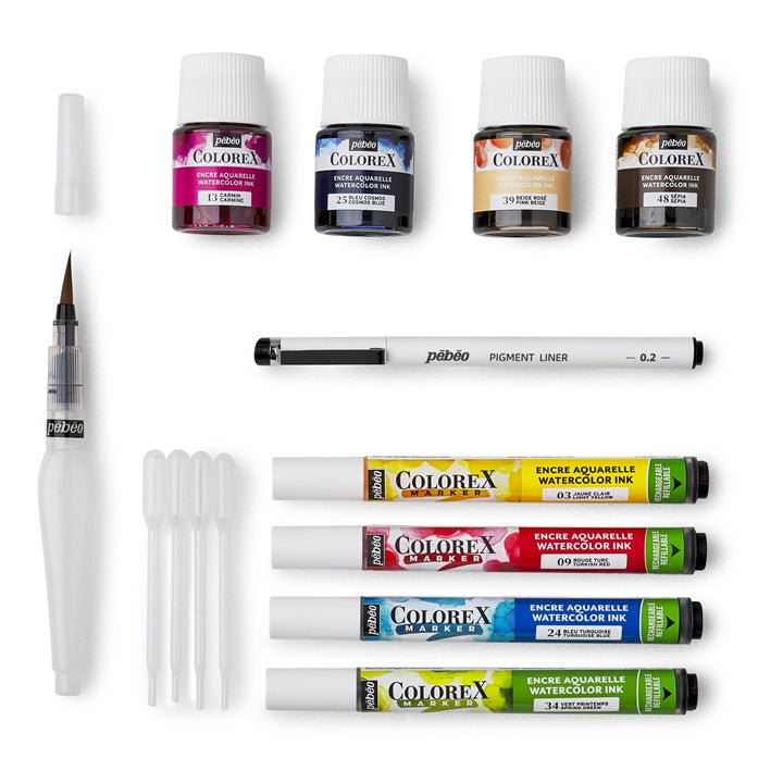 Pébéo Colorex Manga set met inkt, markers en waterpenseel – afbeelding 2