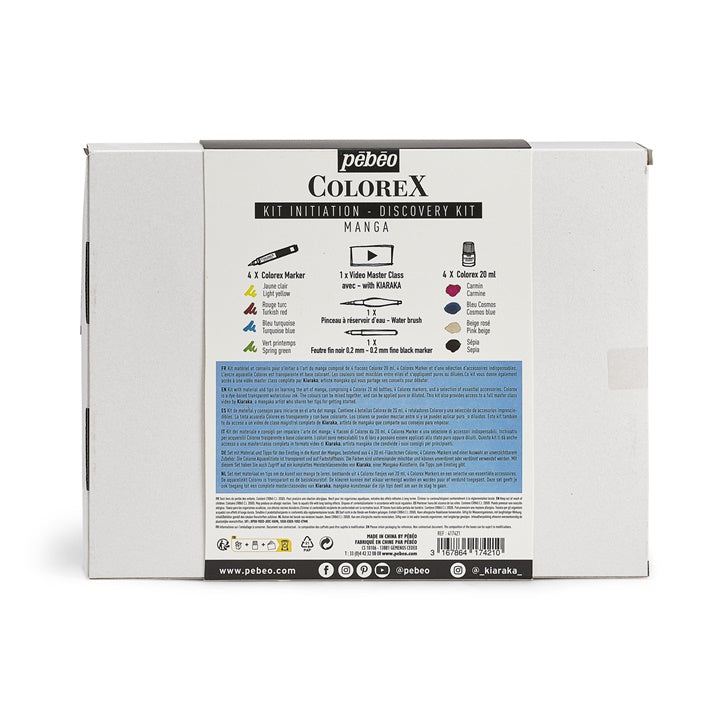 Pébéo Colorex Manga set met inkt, markers en waterpenseel – afbeelding 3