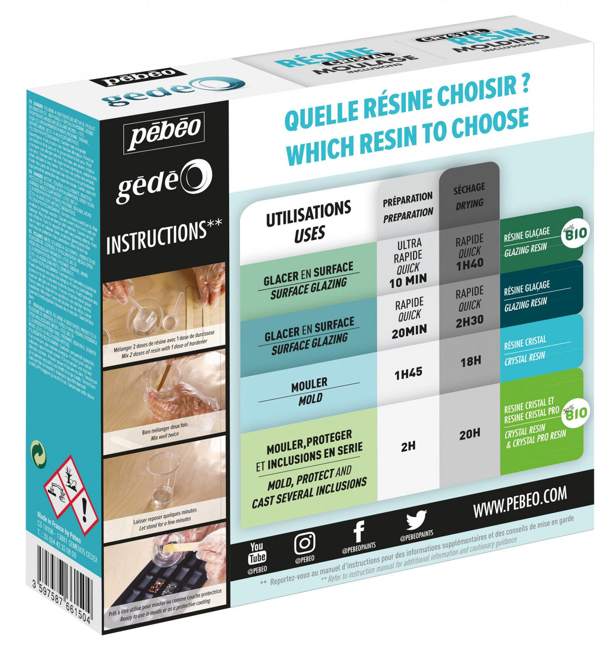 Pébéo Gédéo Crystal Resin kristalheldere giethars 150 ml