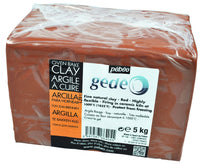 Pébéo Gédéo luchtdrogende klei met cellulosevezels – 5 kg rood