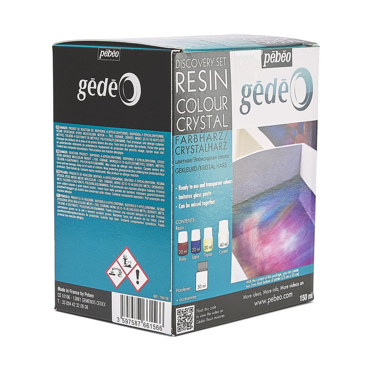 Pébéo Gédéo startset met epoxyhars en siliconen gietvormen